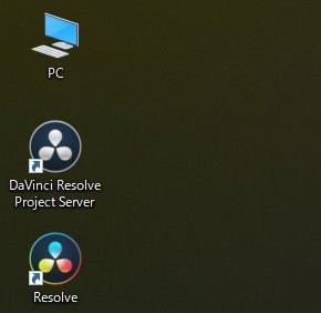 DaVinci resolve デスクトップ アイコン