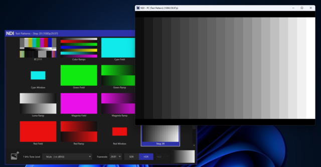 Studio MonitorとTest Pattern