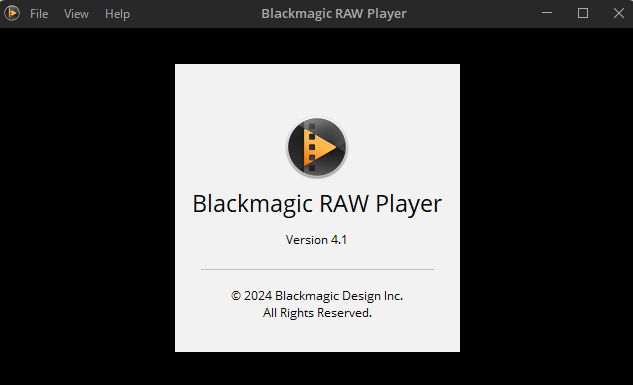 Blackmagic RAW Player 4.1